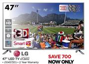 LG 47" Full HD 3D Smart LED TV-47LB652