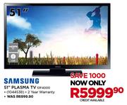  Samsung 51" Plasma TV-51F4000 