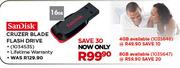 SanDisk 4GB Cruzer Blade Flash Drive