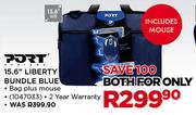 Port 15.6" Liberty Bundle Blue