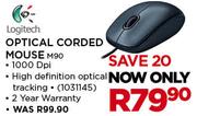 Logitech Optical Corded Mouse M90