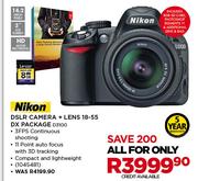 Nikon DSLR Camera+ Lens 18-55 DX Package D3100