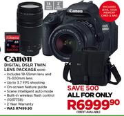 Canon Digital DSLR Twin Lens Package 600D