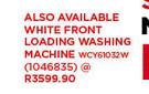 Defy White Front Loading Washing Machine WCY61032W