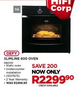 Defy 70Ltr Slimline 600 Oven DBO331