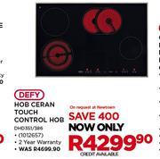 Defy Hob Ceran Touch Control Hob DHD351/386
