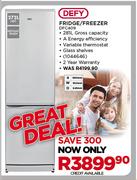 Defy 272Ltr Metallic Fridge/Freezer DFC409