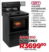 Defy 81Ltr 4 Plate Kitchenaire Stove DSS494