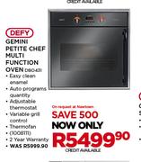 Defy Gemini Petite Chef Multi Function Oven DBO431