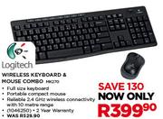 Logitech Wireless Keyboard & Mouse Combo MK270