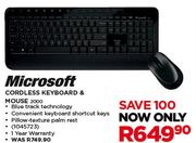 Microsoft Cordless Keyboard & Mouse 2000