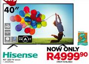 Hisense 40" Full HD Smart LED TV-40K220
