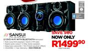Sansui 2.1 DVD Hi-Fi with Bluetooth MDVX2003