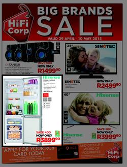 HiFi Corp : Big Brands Sale (29 Apr - 10 May 2015), page 1