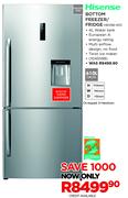 Hisense 610Ltr Bottom Freezer/Fridge H610BI-WD