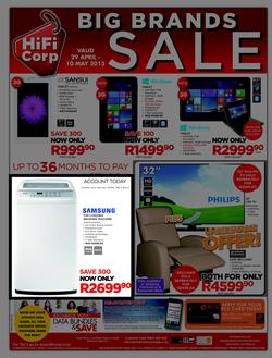 HiFi Corp : Big Brands Sale (29 Apr - 10 May 2015), page 12