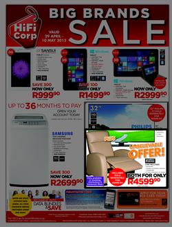 HiFi Corp : Big Brands Sale (29 Apr - 10 May 2015), page 12
