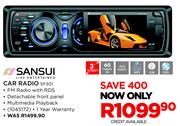 Sansui 3" Car Radio SF301