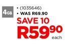 SanDisk Cruzer Blade 4GB Flash Drive-Each