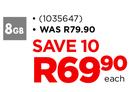 SanDisk Cruzer Blade 8GB Flash Drive-Each