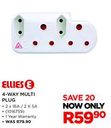 Ellies 4-Way Multi Plug