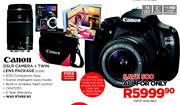 Canon DSLR Camera + Twin Lens Package D1200