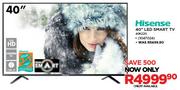 Hisense 40" FHD Smart LED TV 40K220