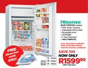 Hisense 100L Bar Fridge H130RW