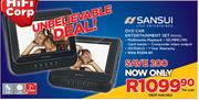 Sansui DVD Car Entertainment Set PD1002-Per Pair