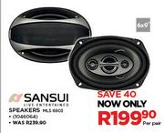 Sansui 6x9" Speakers MLS 6903-Per Pair