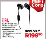 JBL Earphones T100A