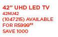 JVC 42" UHD Smart LED TV LT-42NU42