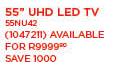 JVC 55" UHD Smart LED TV LT-55NU42