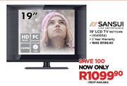Sansui 19" HD Ready LCD TV 19STY0419
