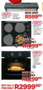 Defy Cookerhood DCH271/290 + Defy Slimline 600 Hob DHD330 + Defy 70Ltr Slimline 600 Oven DBO331
