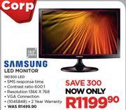 Samsung 18.5" LED Monitor 19D300 LED