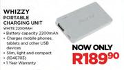 Whizzy Portable Charging Unit WHITE 2200MAH