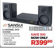 Sansui 2 Channel DVD System 