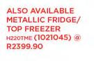 Hisense 220Ltr Metallic Fridge/Top Freezer H220TME