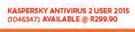 Kaspersky Antivirus 2 User 2015