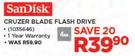 Sandisk Cruzer Blade Flash Drive 4GB