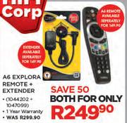 A6 Explora Remote + Extender