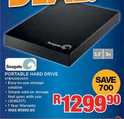 Seagate 2.5" 2TB Portable Hard Drive STBX20004011