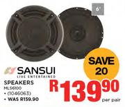 Sansui 6" Speakers MLS6100-Per Pair 