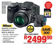 Nikon Digital Camera Coolpix L830 + Bag & 4GB SD