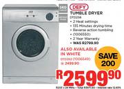 Defy 5Kg Tumble Dryer DTD252