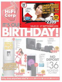 HiFi Corp : It's Our Birthday (23 Sep - 27 Sep 2015), page 1