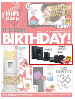 HiFi Corp : It's Our Birthday (23 Sep - 27 Sep 2015), page 1