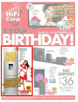 HiFi Corp : It's Our Birthday (23 Sep - 27 Sep 2015), page 1