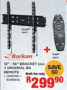 Barkan 12"-56" Bracket E30H + Original B4 Remote